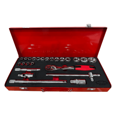 PDE 1/2" Socket & Ratchet Metric Tool Set 24PCE
