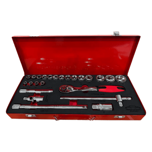 PDE 1/2" Socket & Ratchet Metric Tool Set 24PCE