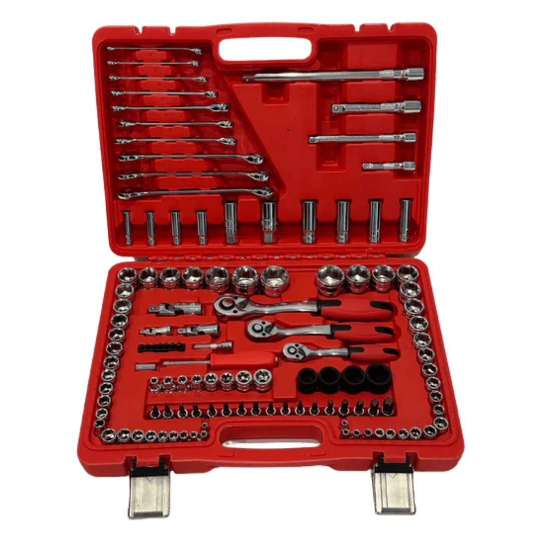 PDE Automotive Tool Set Socket and Ratchet Kit 120PCE