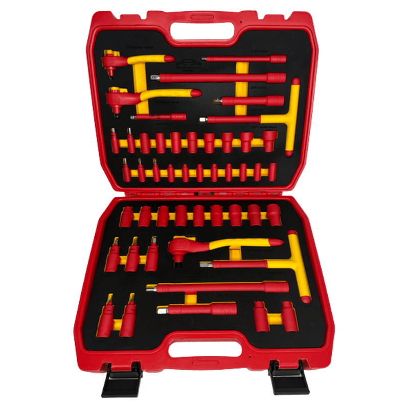 PDE 48PCS VDE Insulated Tool Kit Ratchet Socket Set