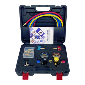 Professional HVAC Diagnostic Tool  4 Way Air Conditioner Manifold Gauge Set