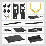Collage of components for AUTOOL rolling utility cart