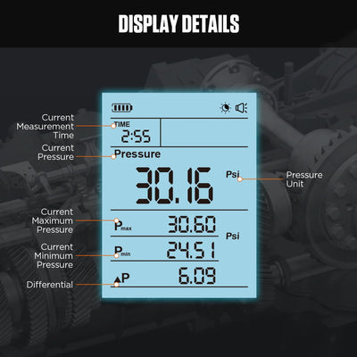 AUTOOL PT650 display details