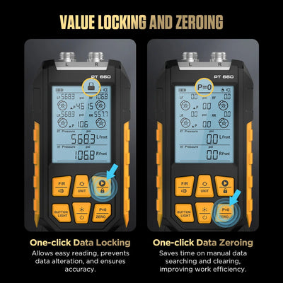 AUTOOL PT660 value locking and zeroing