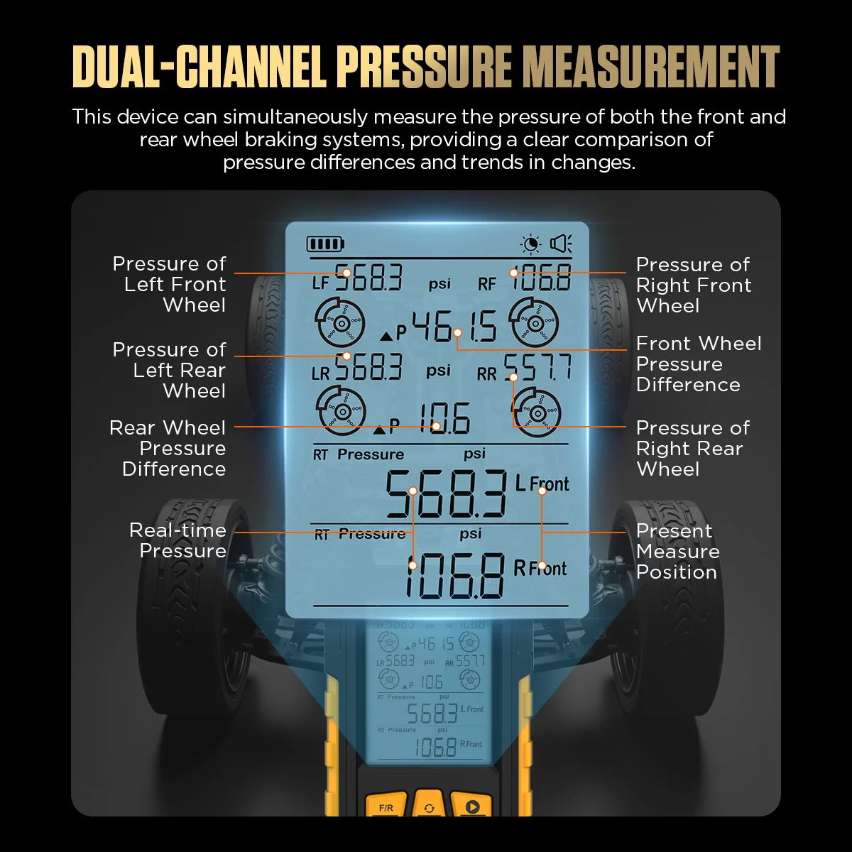 AUTOOL PT660 dual-channel pressure measurement