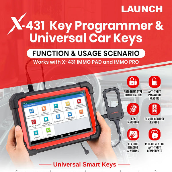 Launch Key Programmer Add-On with 4 Keys | Premium Diagnostic Equipment