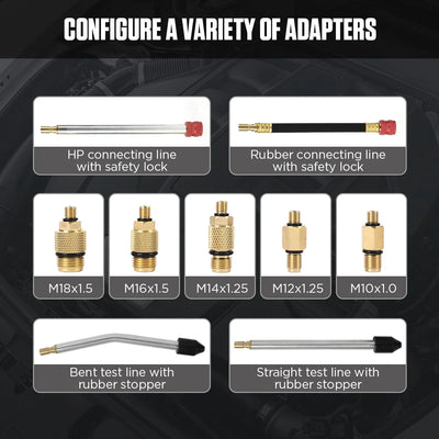 AUTOOL PT610 variety of adapters