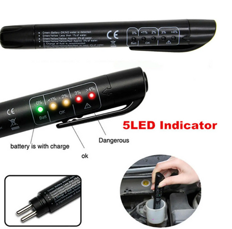 Universal Brake Fluid Tester Pen with 5LED indicator