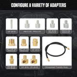 AUTOOL PT650 set of various adapters and a transfer hose