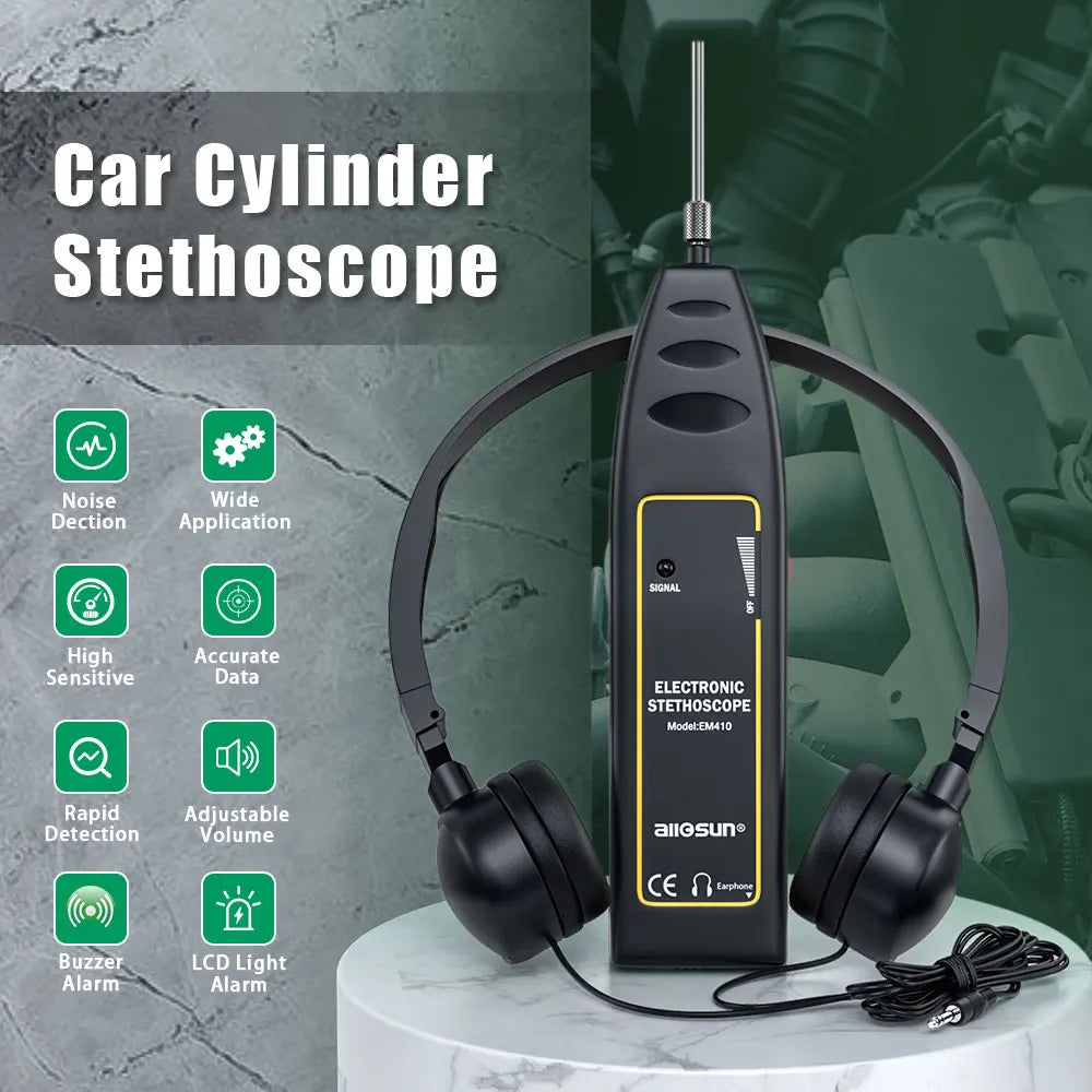 Allosun Car Cylinder Stethoscope Leak Detector EM410