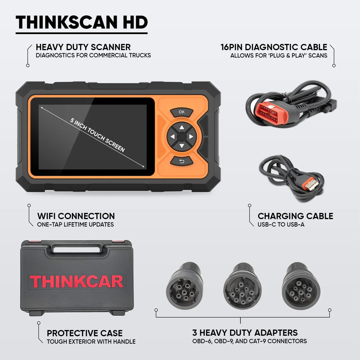 THINKSCAN HD diagnostic scanner with accessories