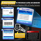 Autel MaxiTPMS TS508WF four methods to program Autel MX sensors