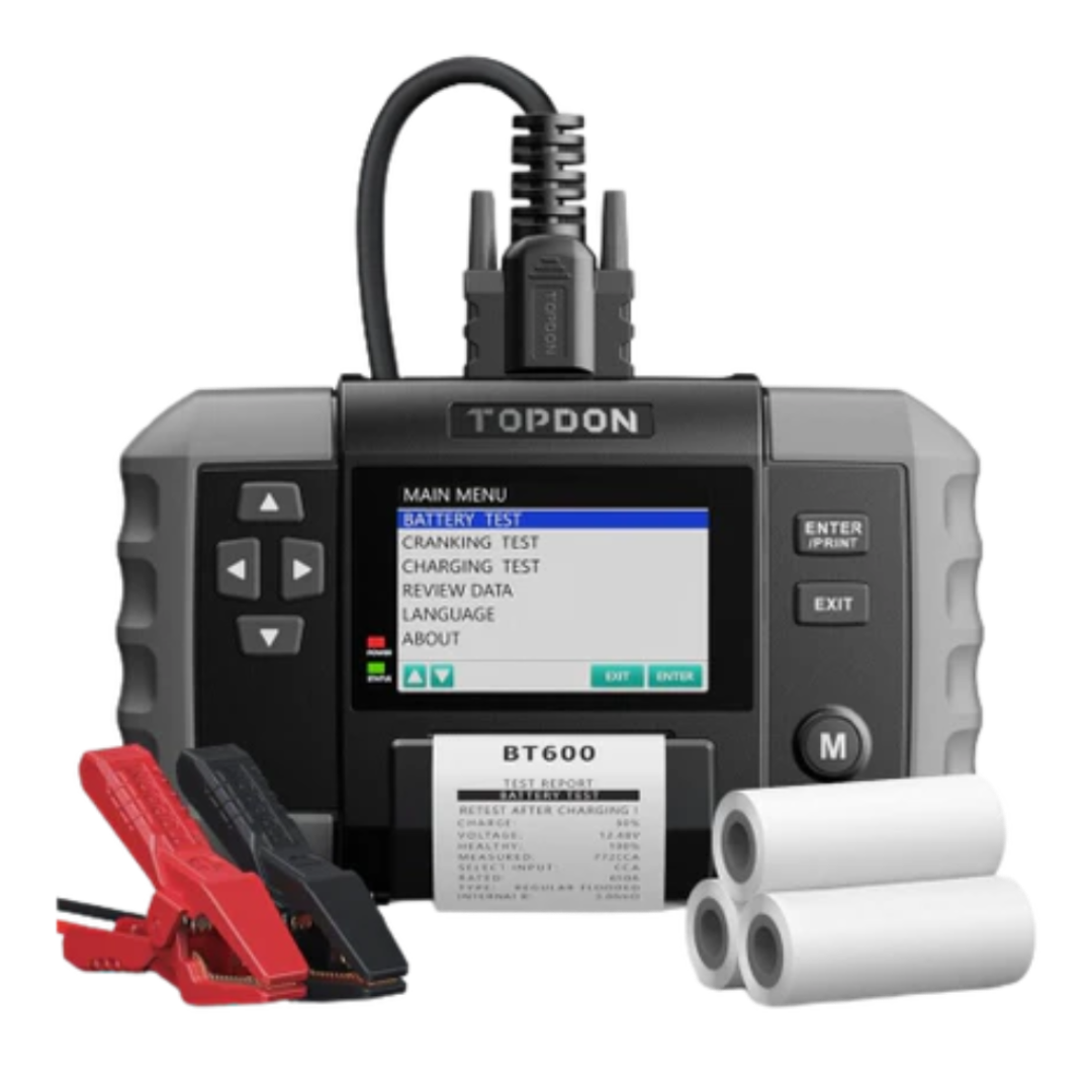 Topdon BT600 Battery Tester with Printer 12/24V