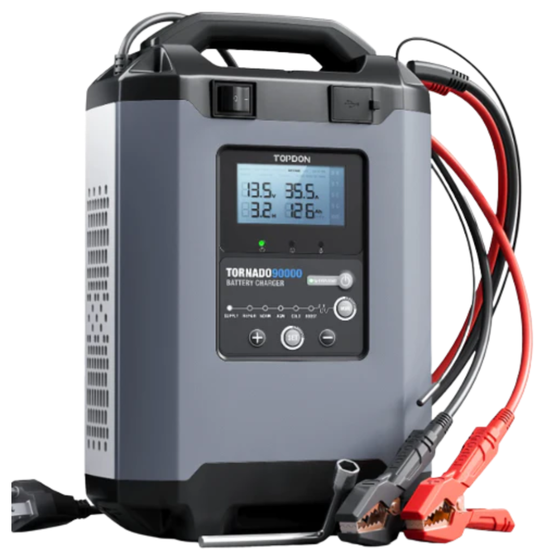 Topdon Tornado9000 Smart Battery Charger, Voltage Stabiliser Power Supply For ECU Programming T90