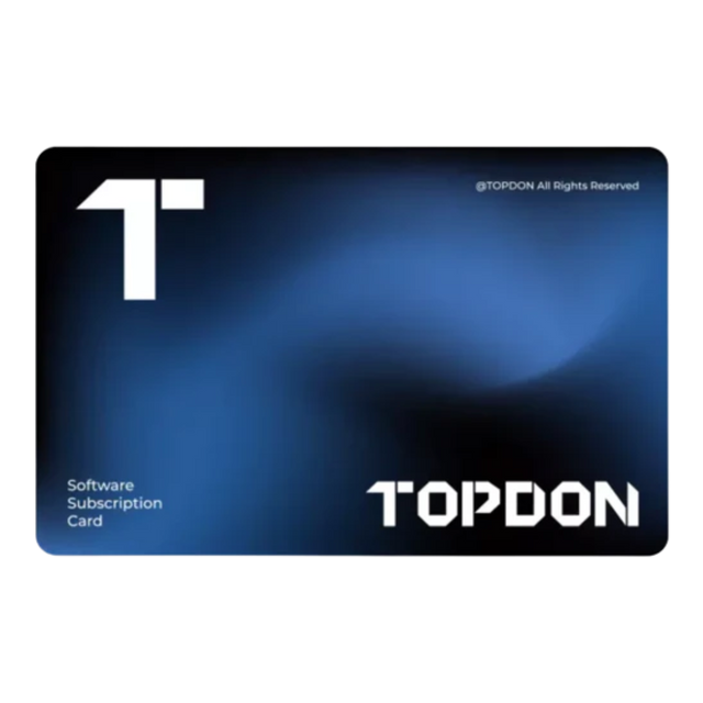 Topdon software subscription card