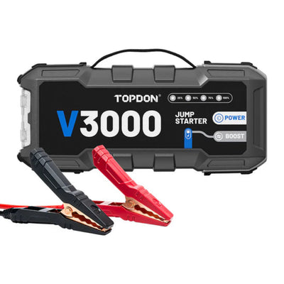 Topdon V3000 jump starter with clamps