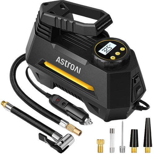 ASTROAL Portable Air Compressor Pump 100 PSI, Digital Tyre Inflator 12V