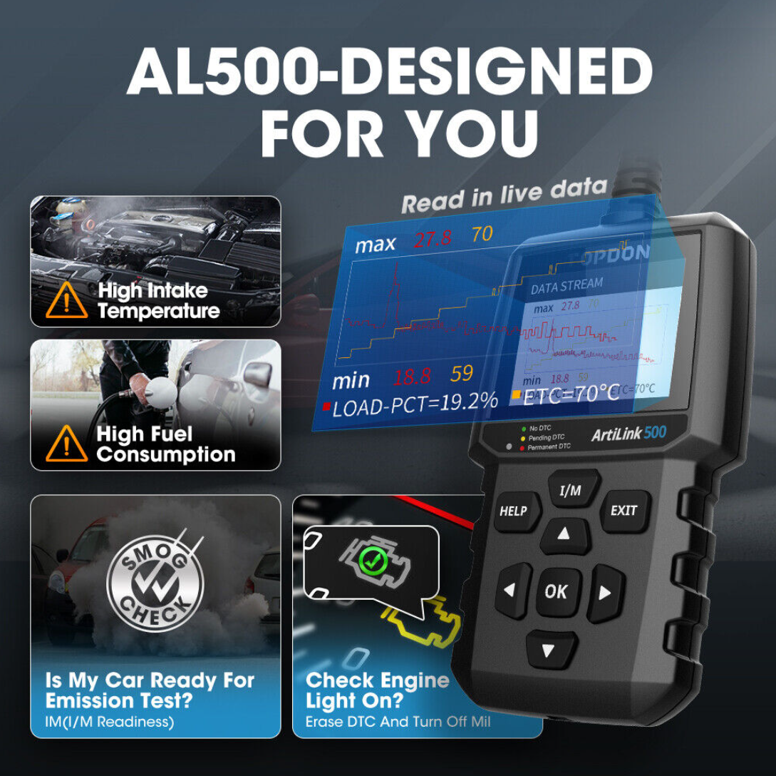Topdon AL500 OBD2 scan tool live data