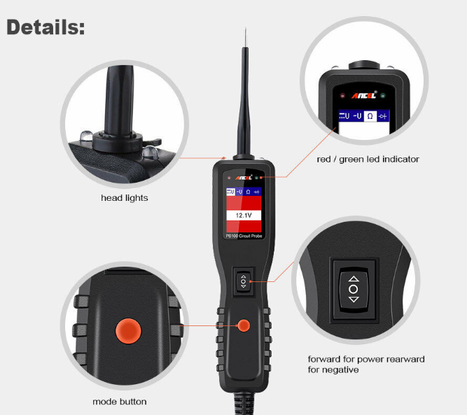 Ancel PB100 12V/24V Power Probe details