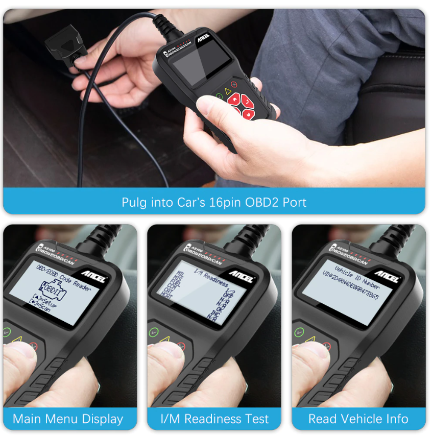 ancel as100 obd2 scanner menu functions 