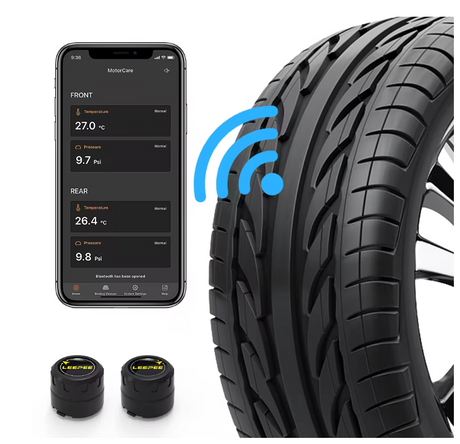 real-time motorcycle tyre pressure & temperature monitoring