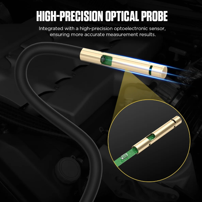 AUTOOL AS503 high-precision optical probe with sensor integration for accurate measurement, shown in use.