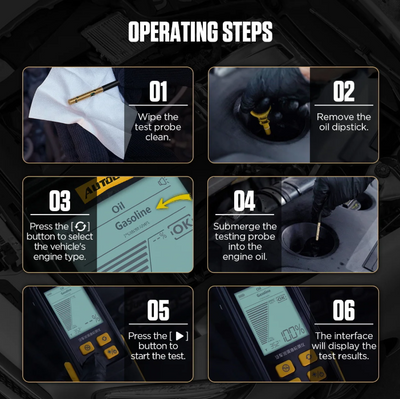 Step-by-step guide for operating AUTOOL AS503 with images and text.