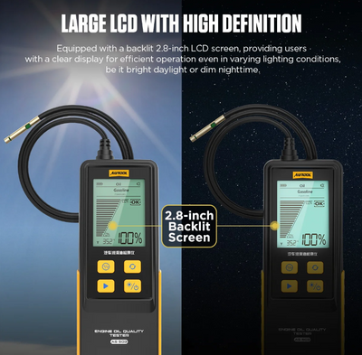 AUTOOL AS503 large LCD screen displaying readings