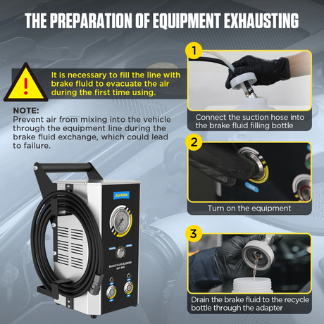 AUTOOL AST609 Car Pulsating Brake Fluid Changer |  Brake Bleeder Machine - Premium Diagnostic Equipment