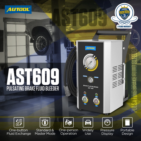 AUTOOL AST609 Car Pulsating Brake Fluid Changer |  Brake Bleeder Machine - Premium Diagnostic Equipment