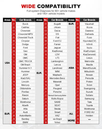 Autel MaxiSys Ultra vehicle compatibility screen