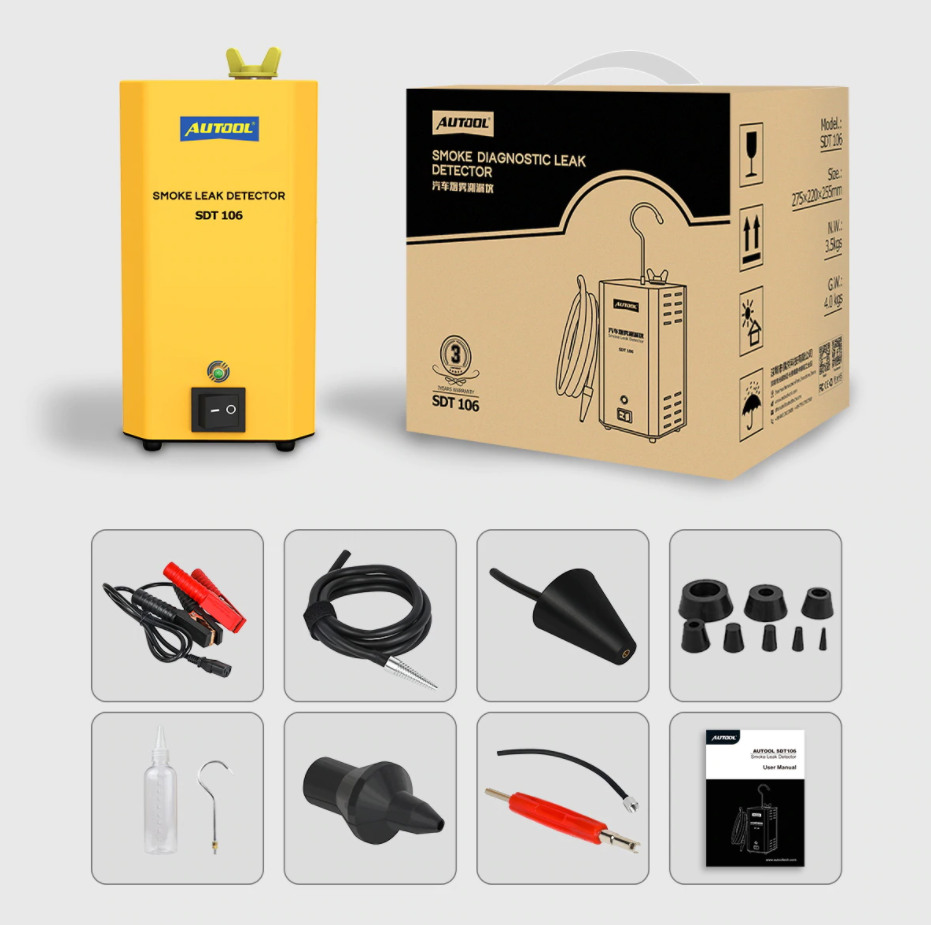 autool smoke machine leak detection system package inclusions
