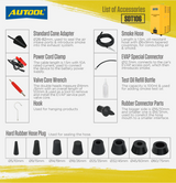 AUTOOL SDT106 list of accessories