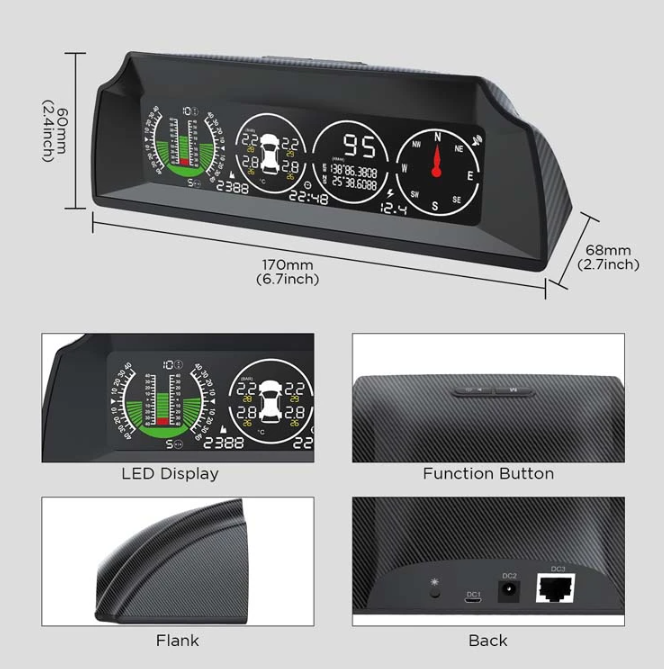 AUTOOL X91 GPS TPMS HUD