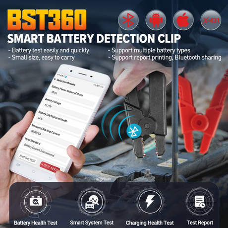Launch BST360 smart battery detection clip