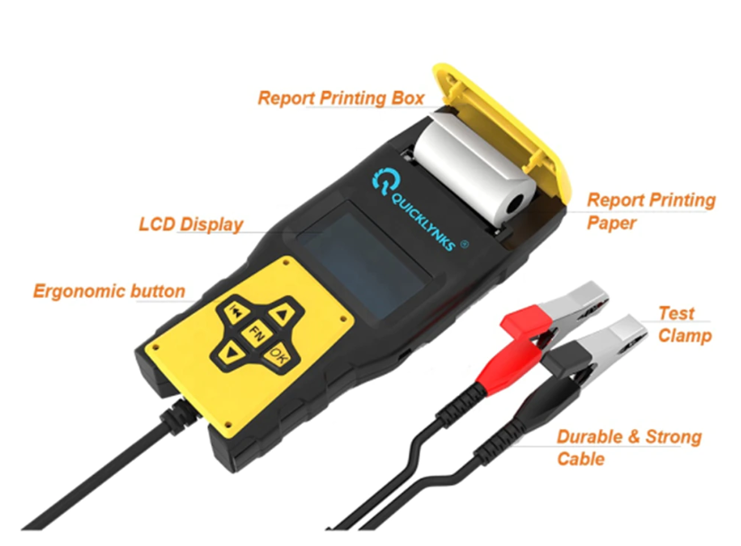 battery tester for all cars with printer 12v and 24v