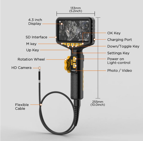 AUTOOL SVB305 articulating borescope features overview