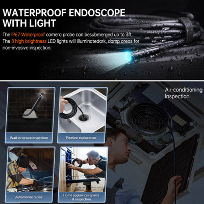 HD IP68 Borescope Inspection Camera For iPhone & Android 5.5mm