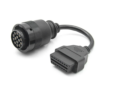 Heavy-duty adapter for Caterpillar trucks with 14 pin round ports
