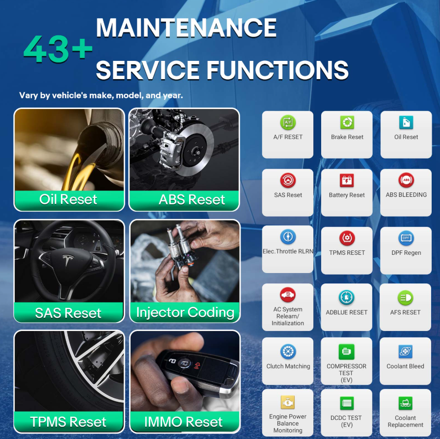 Launch CRP919 EV maintenance service functions