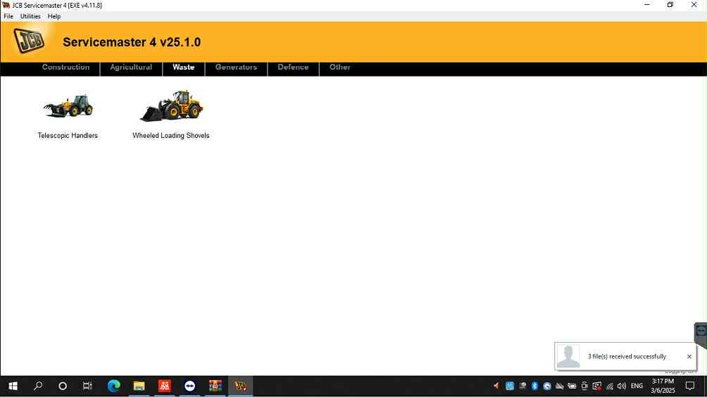 JCB Service Master Diagnostic Service Tool with Panasonic Toughbook