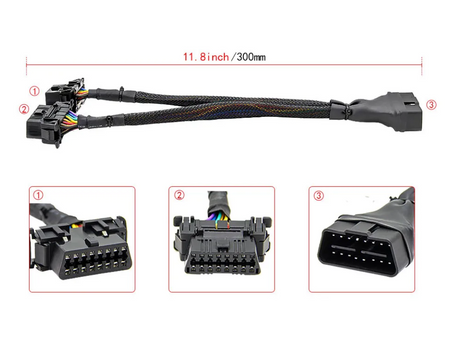 Splitter Y extension cable 16 pins