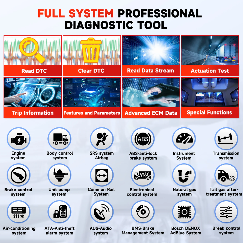 Launch X431 V+ HD full system diagnostics screen