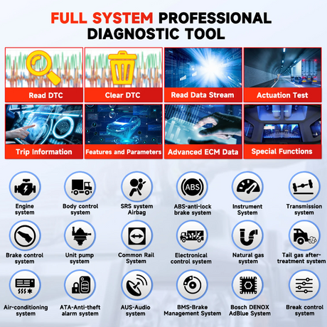 Launch X431 V+ HD full system diagnostics screen