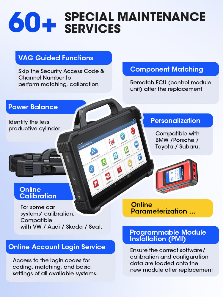 Launch X-431 PAD 7 Elite with ADAS Calibration, Online Coding and Programming