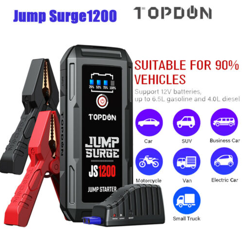 topdon jumpsurge js1200 portable jump starter