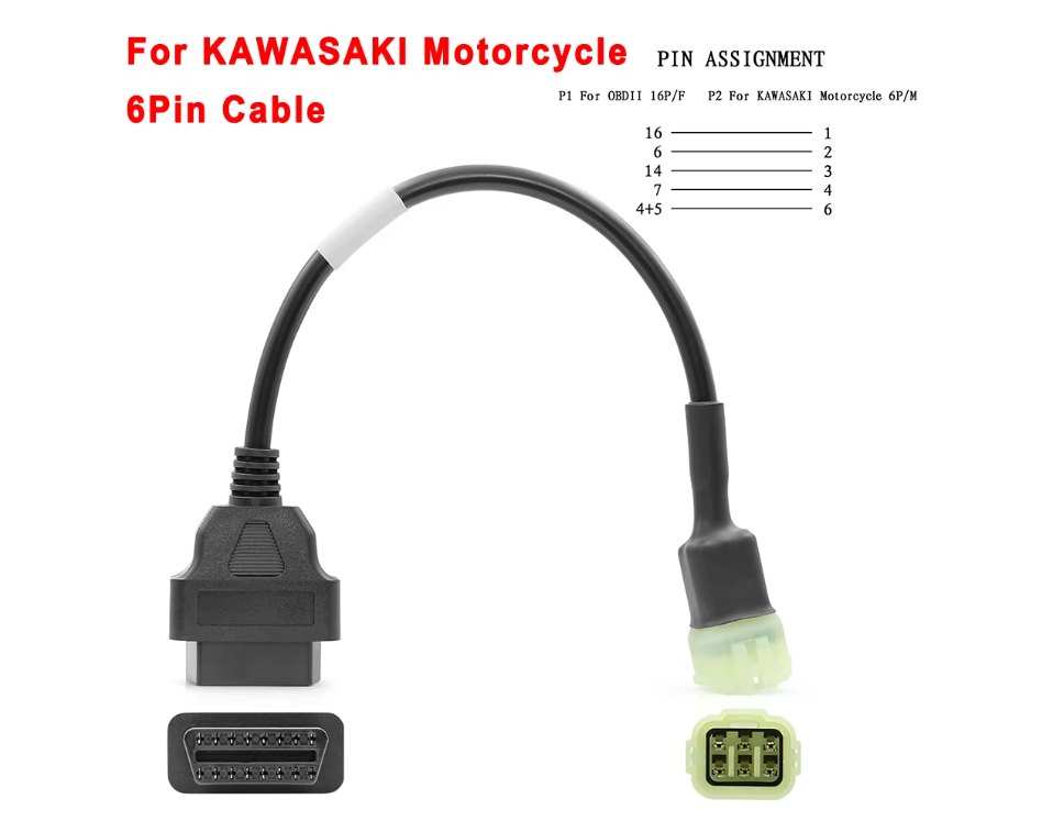 OBD adapter for Kawasaki motorcycles