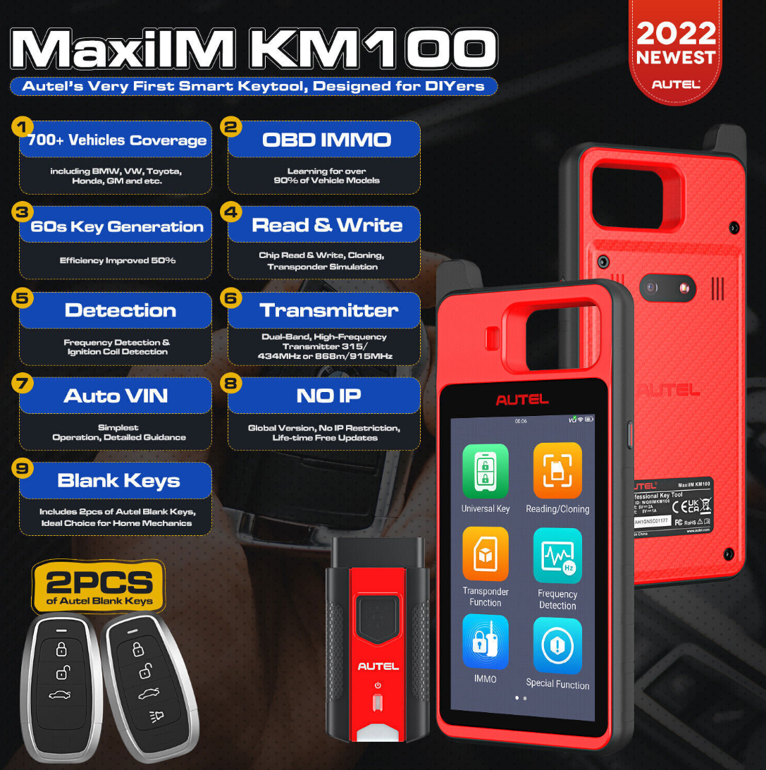 Autel KM100E Key Programming Tool - Premium Diagnostic Equipment