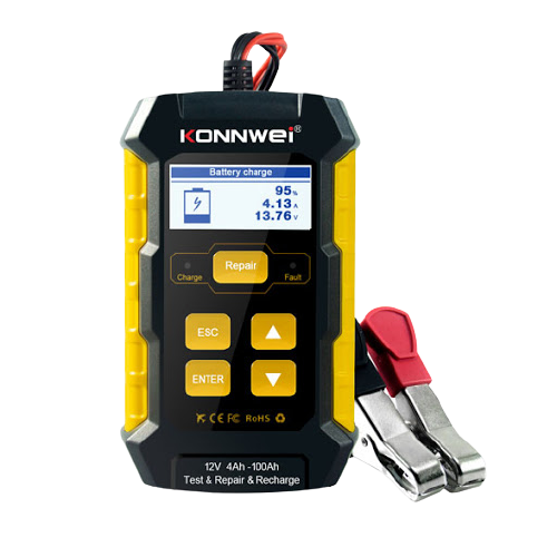 Konnwei KW510 vehicle battery charger and tester in one