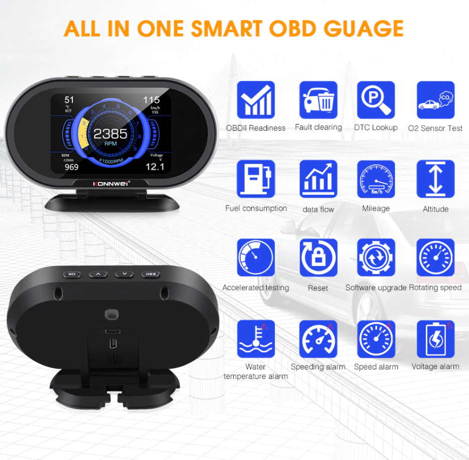 obd2 vehicle trip monitoring computer gauge 